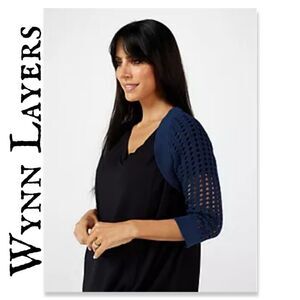 NWT WynneLayers Mesh Shrug